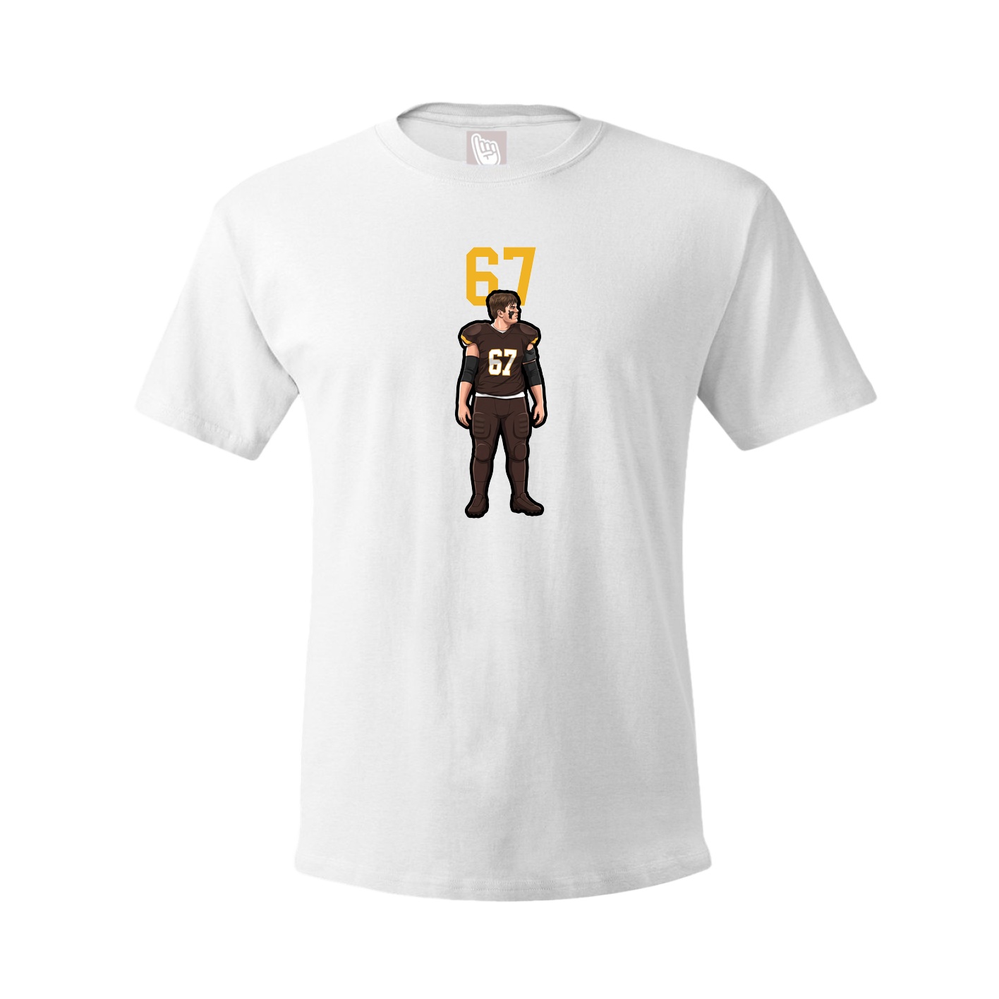 Youth Tee — Number Top in White