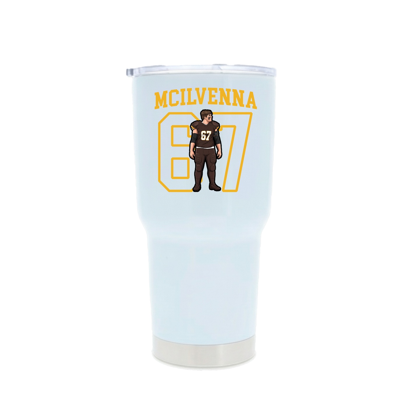 30oz Stainless Steel Tumbler — Shirsey in White
