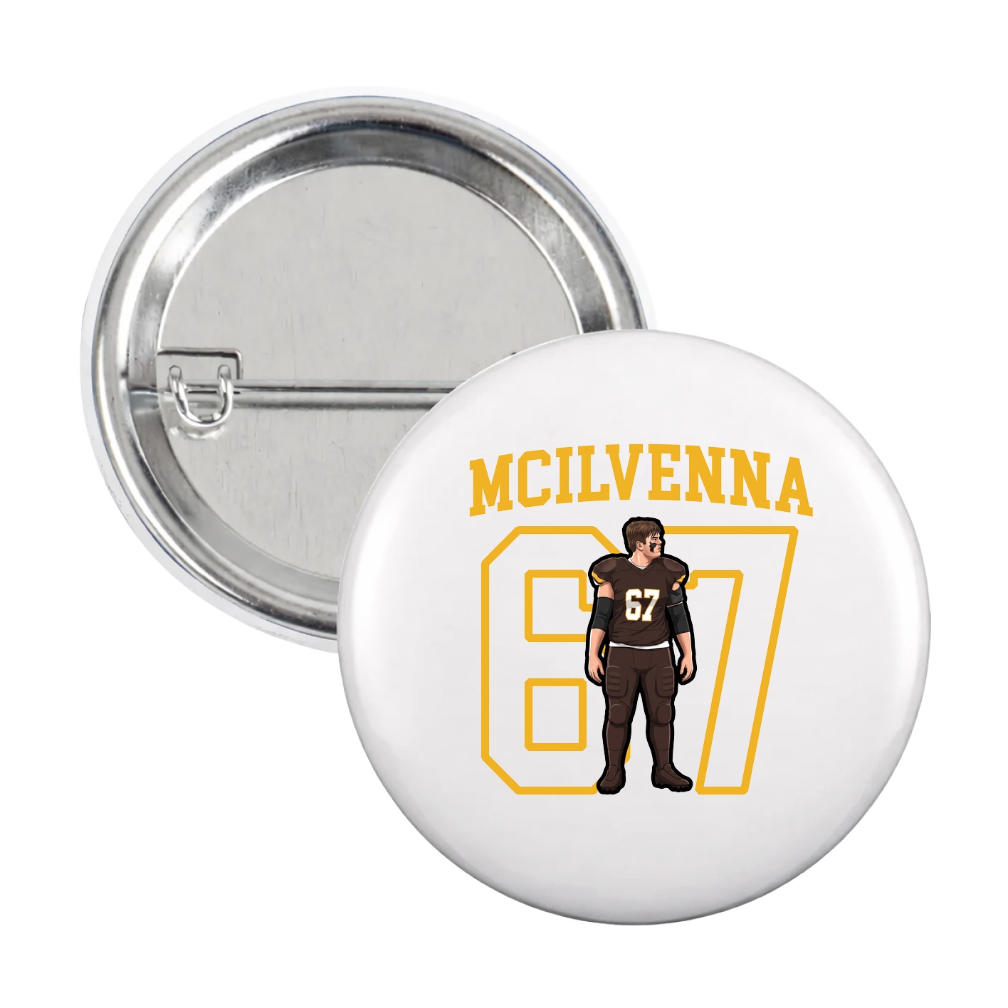 Game Day Button — Shirsey in White
