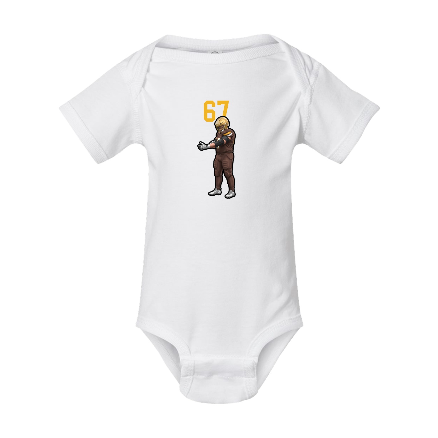 Baby Onesie — Number Top in White