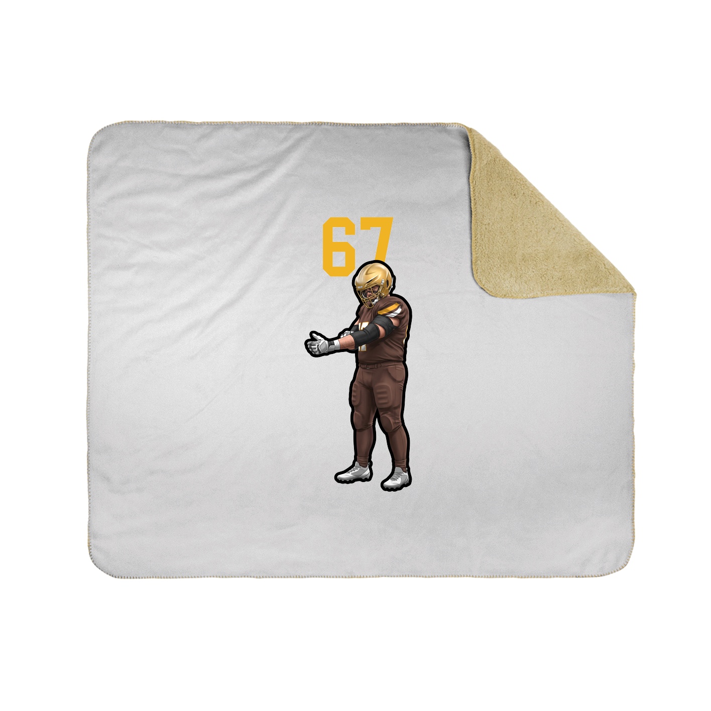 Throw Blanket — Number Top in White