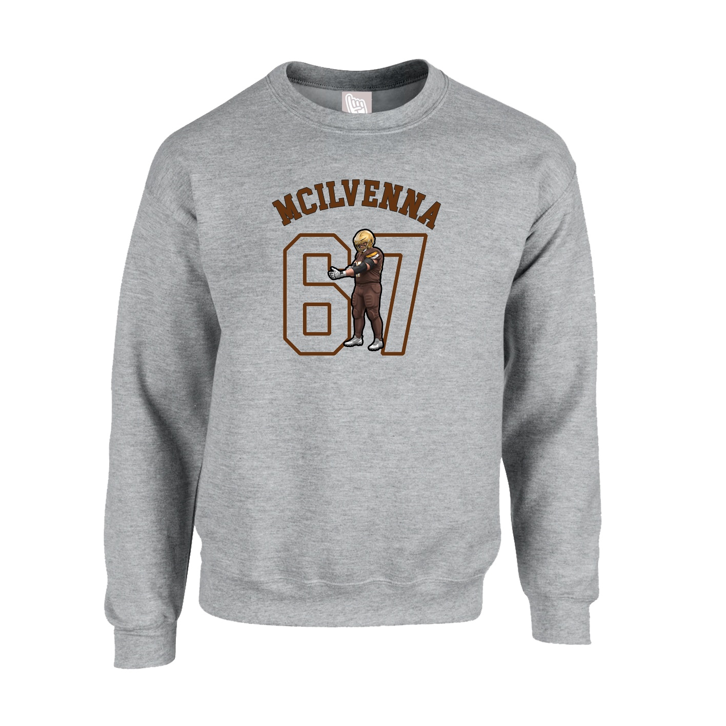 Fleece Crew — Shirsey Arch in Grey