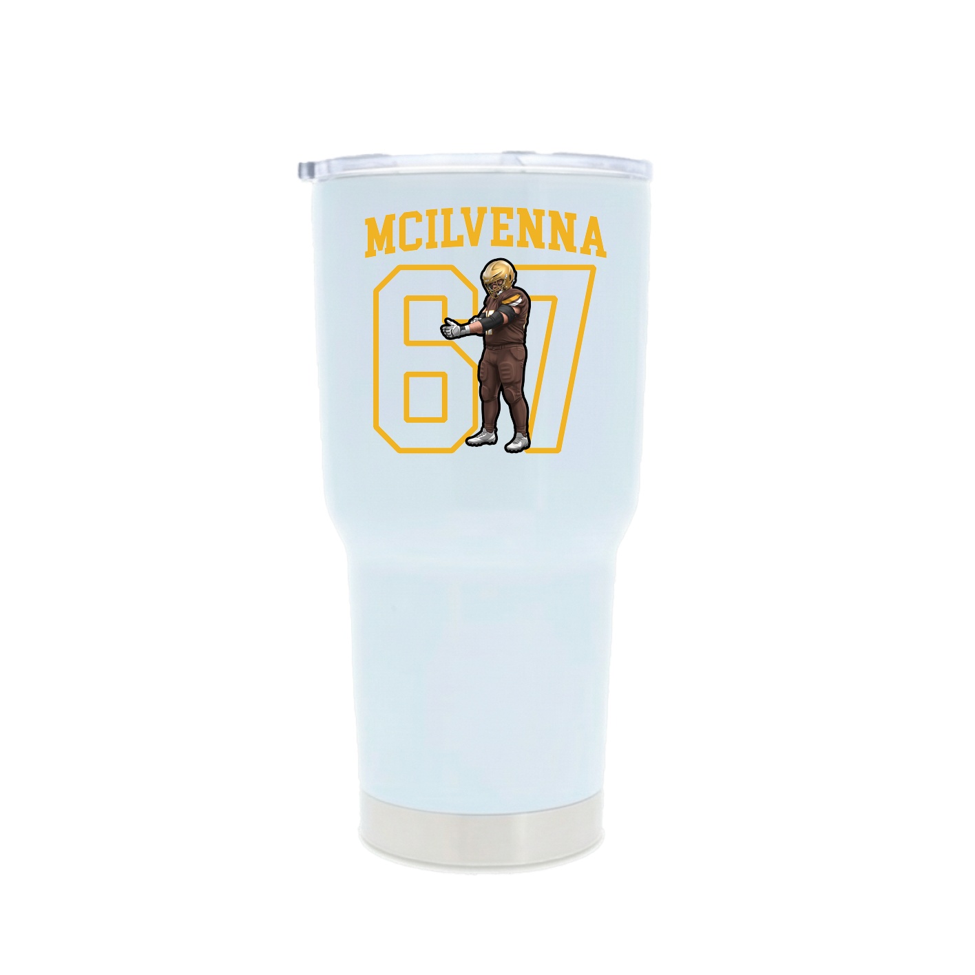30oz Stainless Steel Tumbler — Shirsey in White