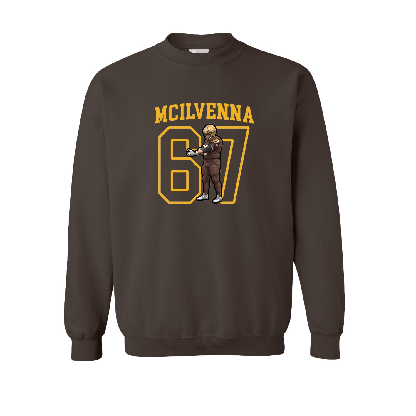Fleece Crew — Shirsey in Brown