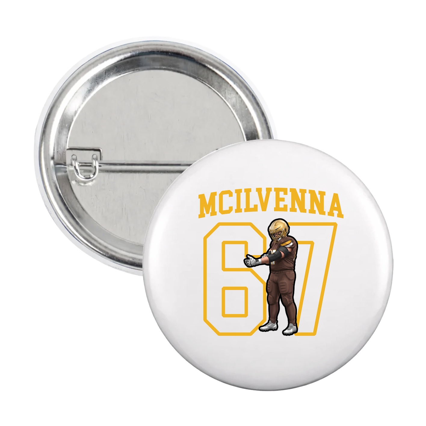 Game Day Button — Shirsey in White