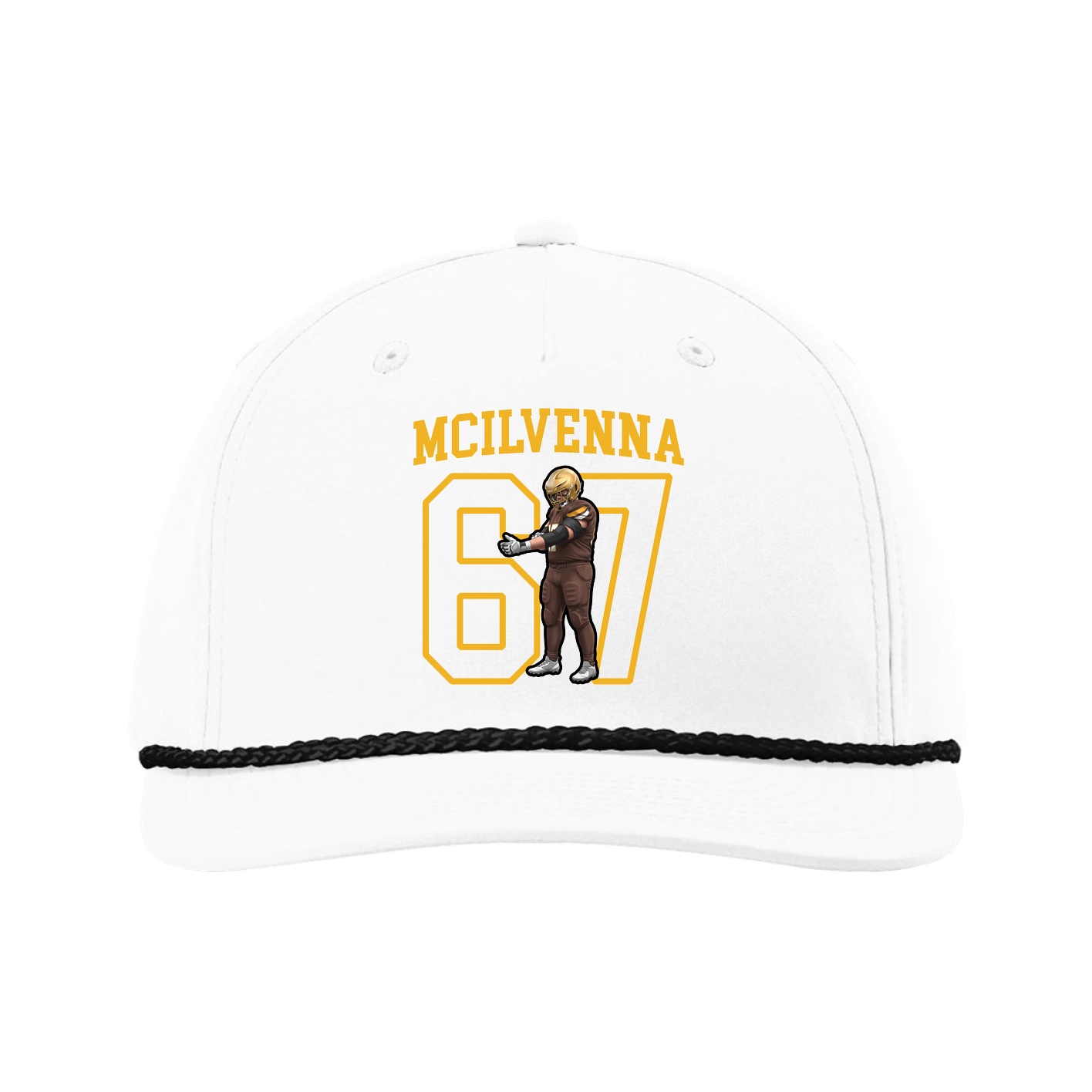 Five-Panel Classic Rope Cap — Shirsey in White