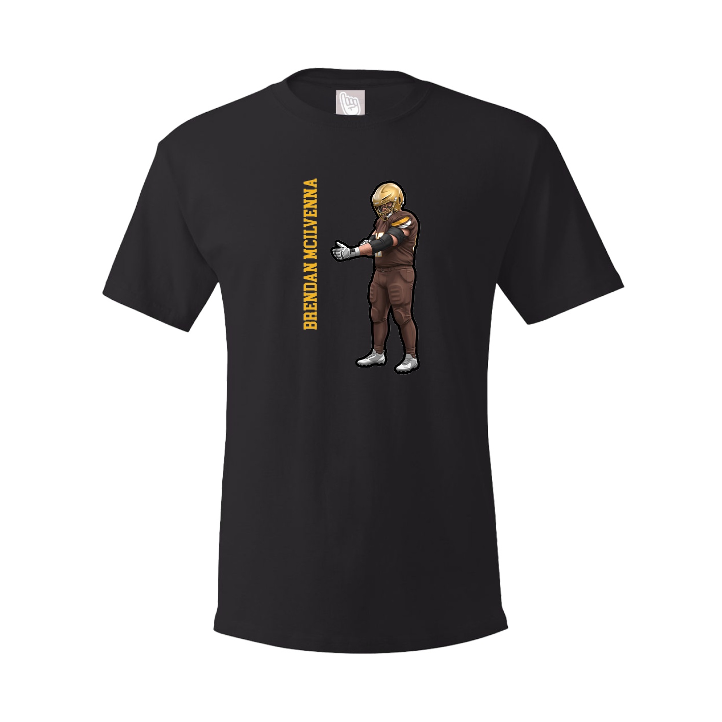 Youth Tee — Name Vertical in Black