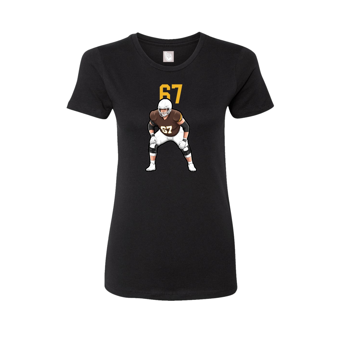 Womens Tee — Number Top in Black
