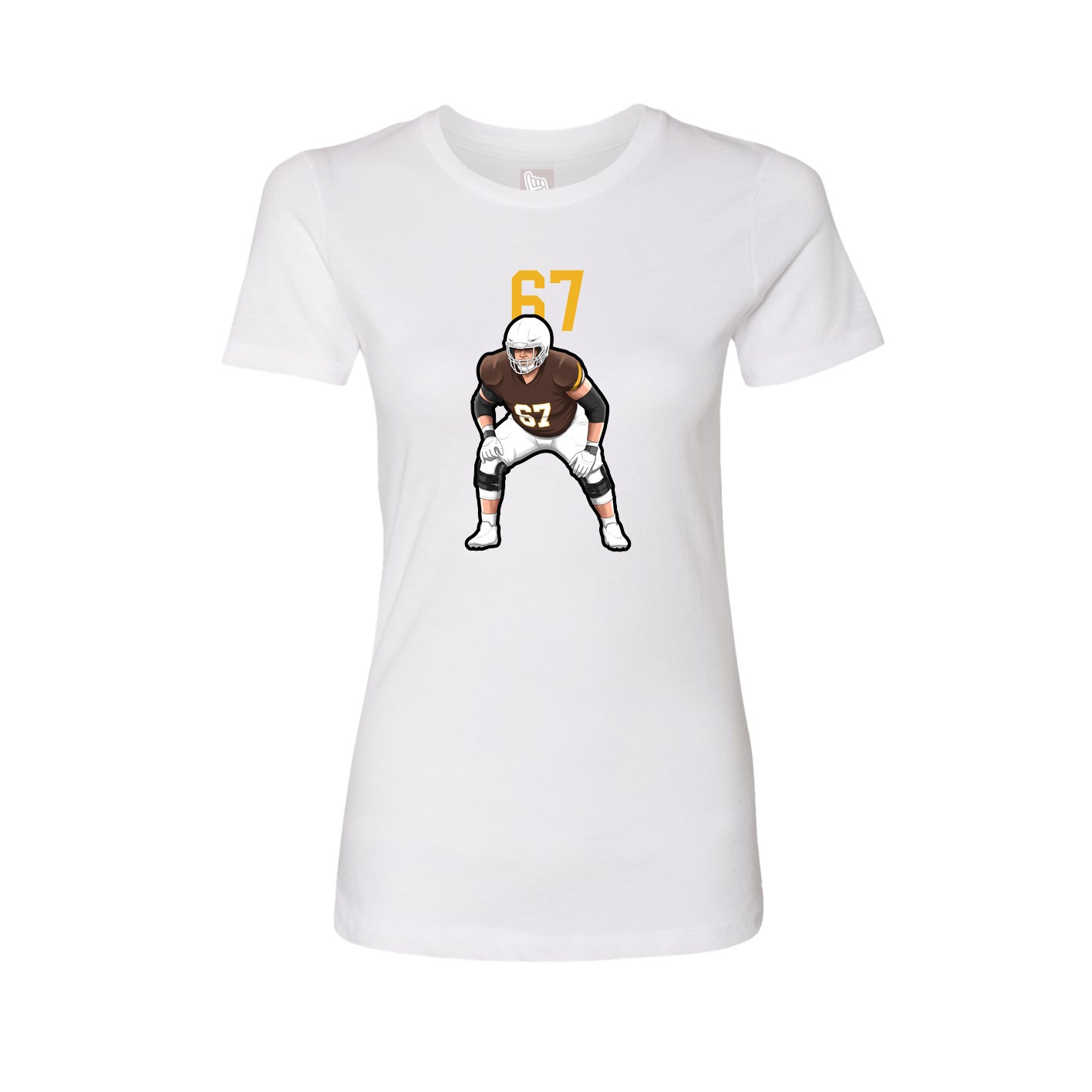 Fitted Women's Tee — Number Top in White