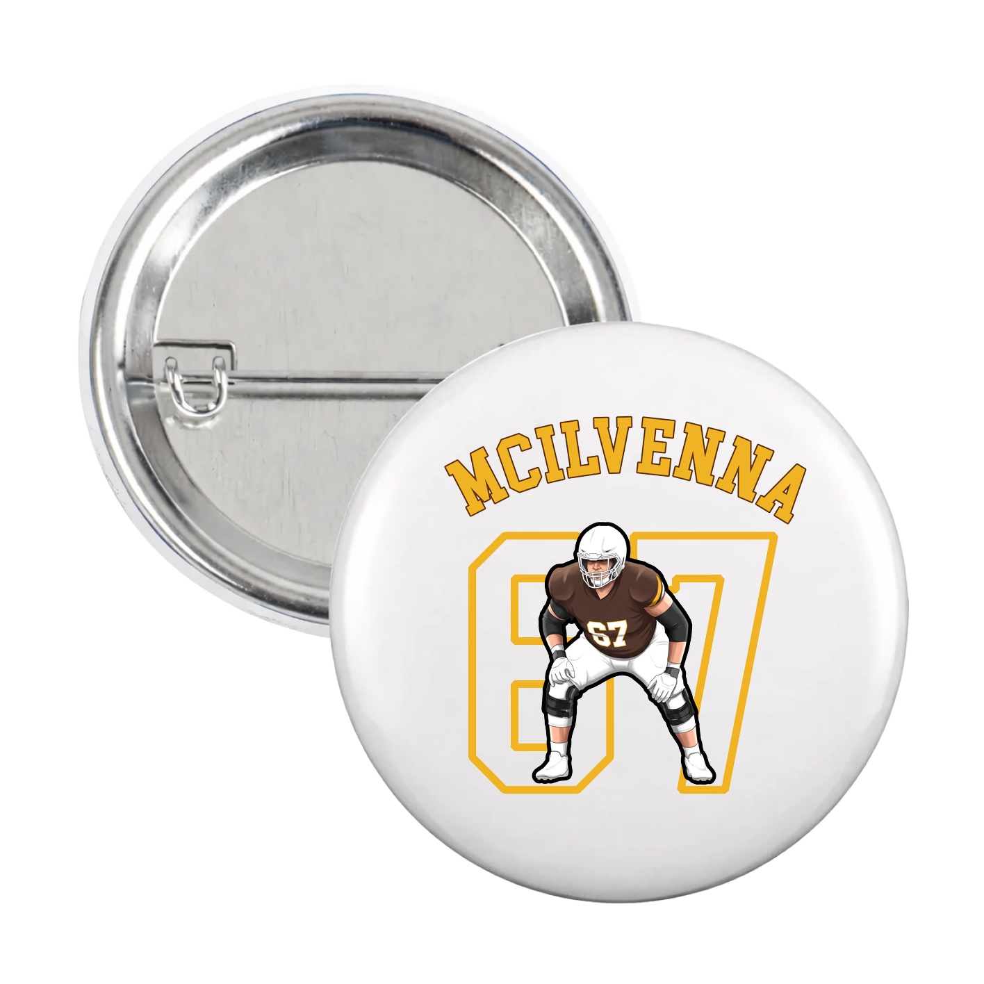 Game Day Button — Shirsey Arch in White