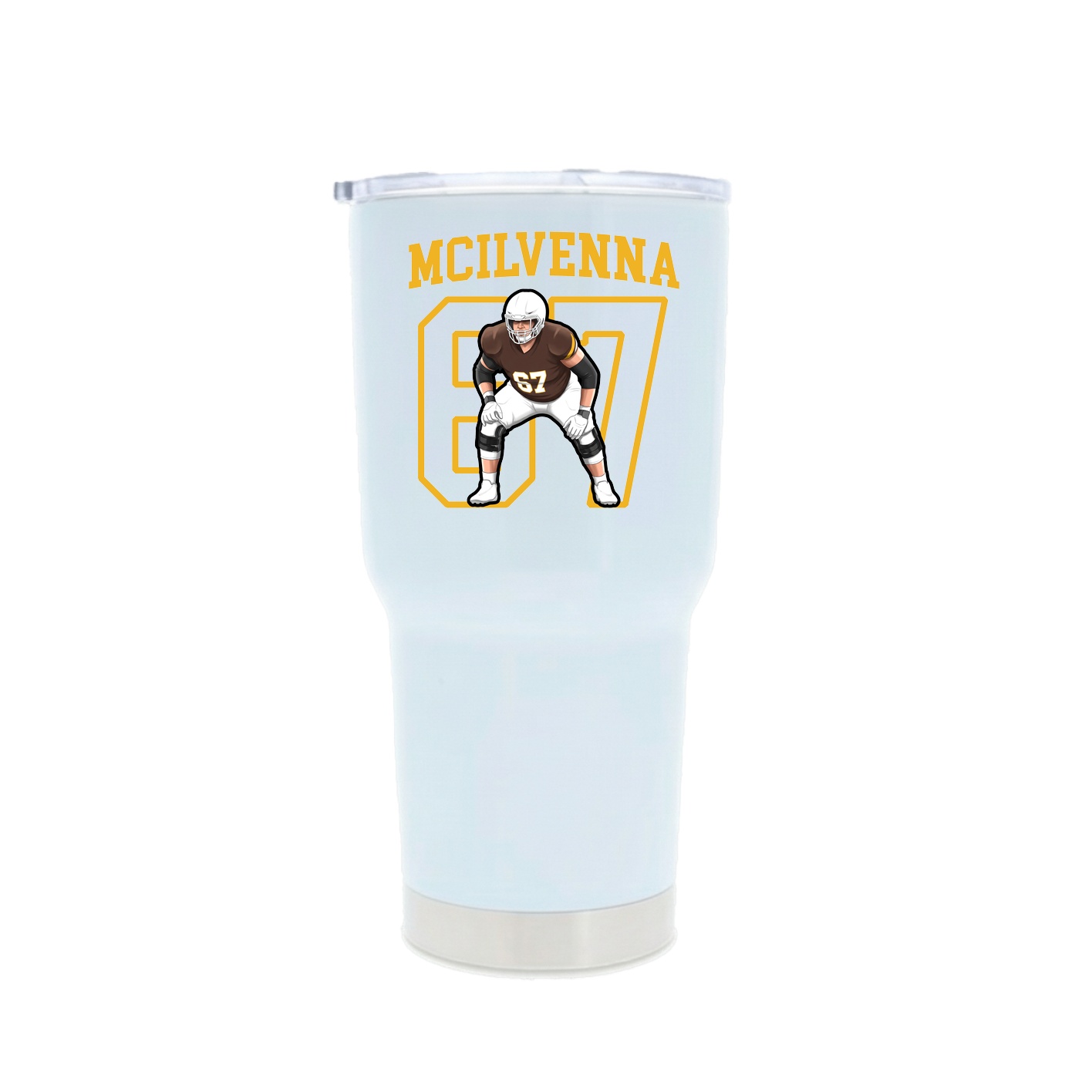 30oz Stainless Steel Tumbler — Shirsey in White