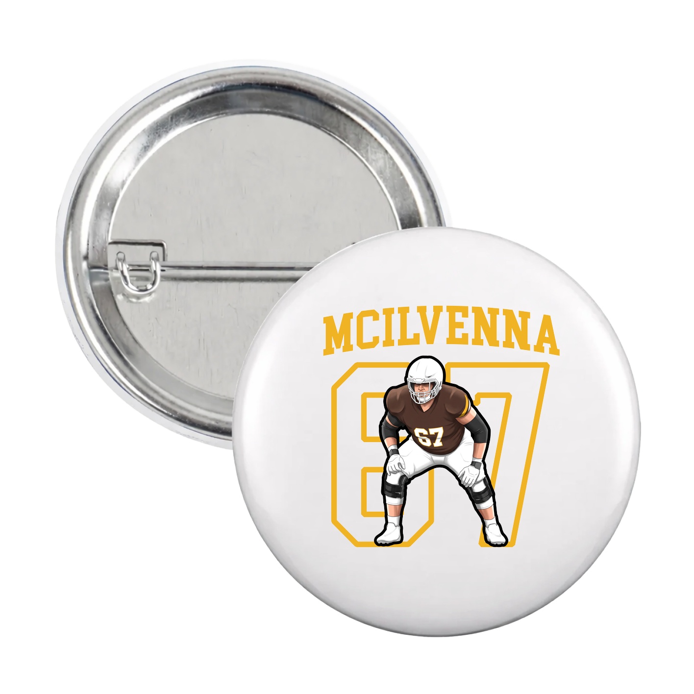 Game Day Button — Shirsey in White