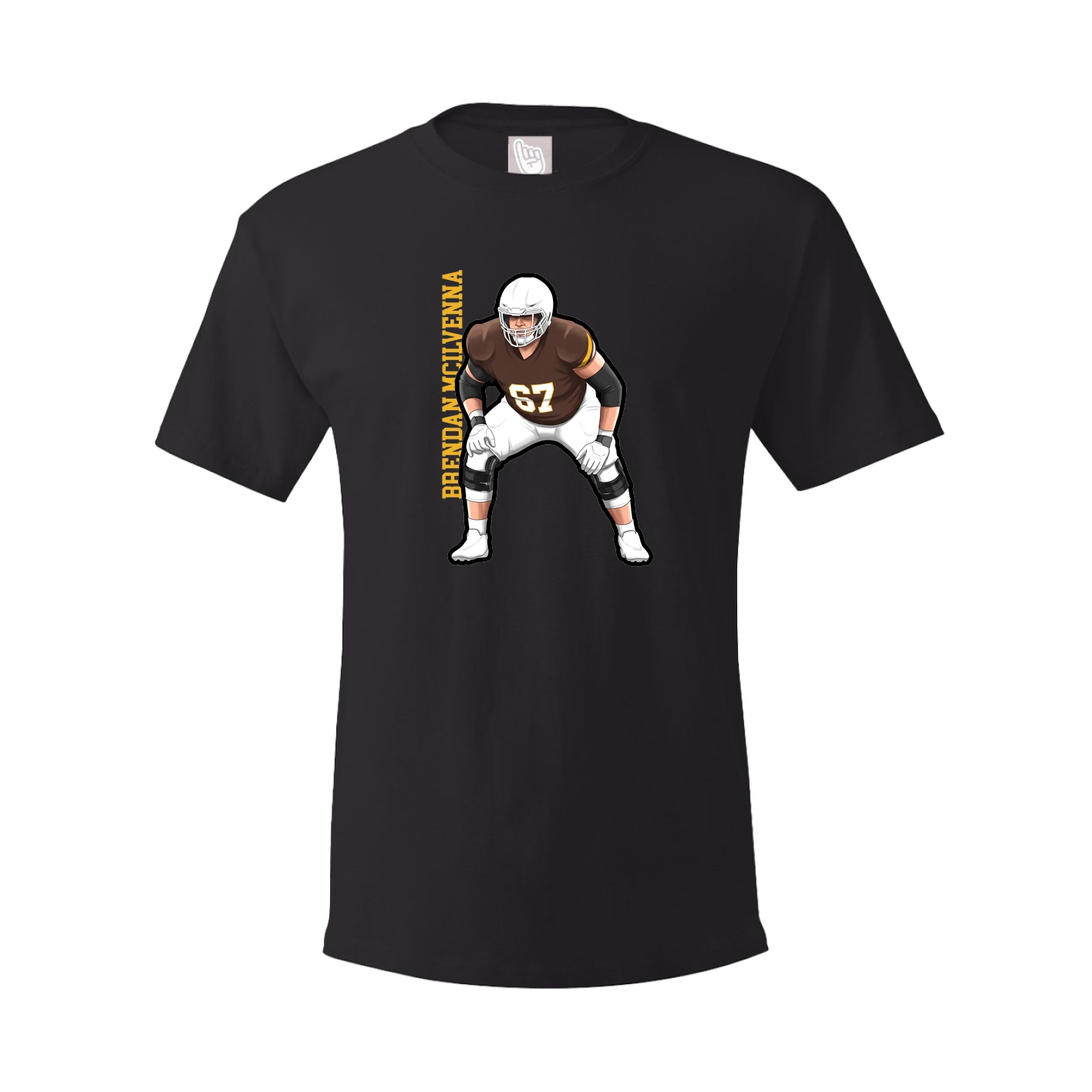 Youth Tee — Name Vertical in Black