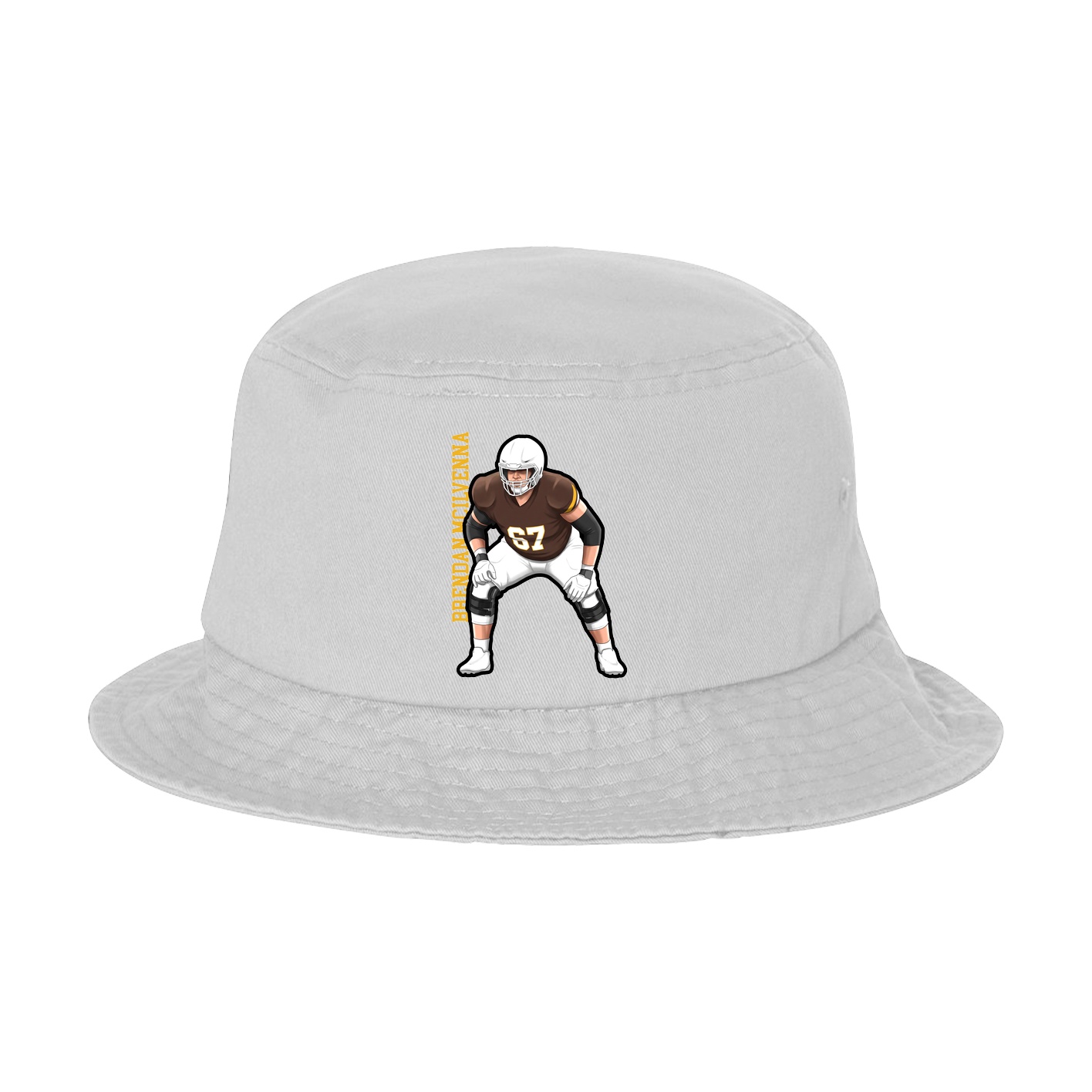 Bucket Cap — Name Vertical in White