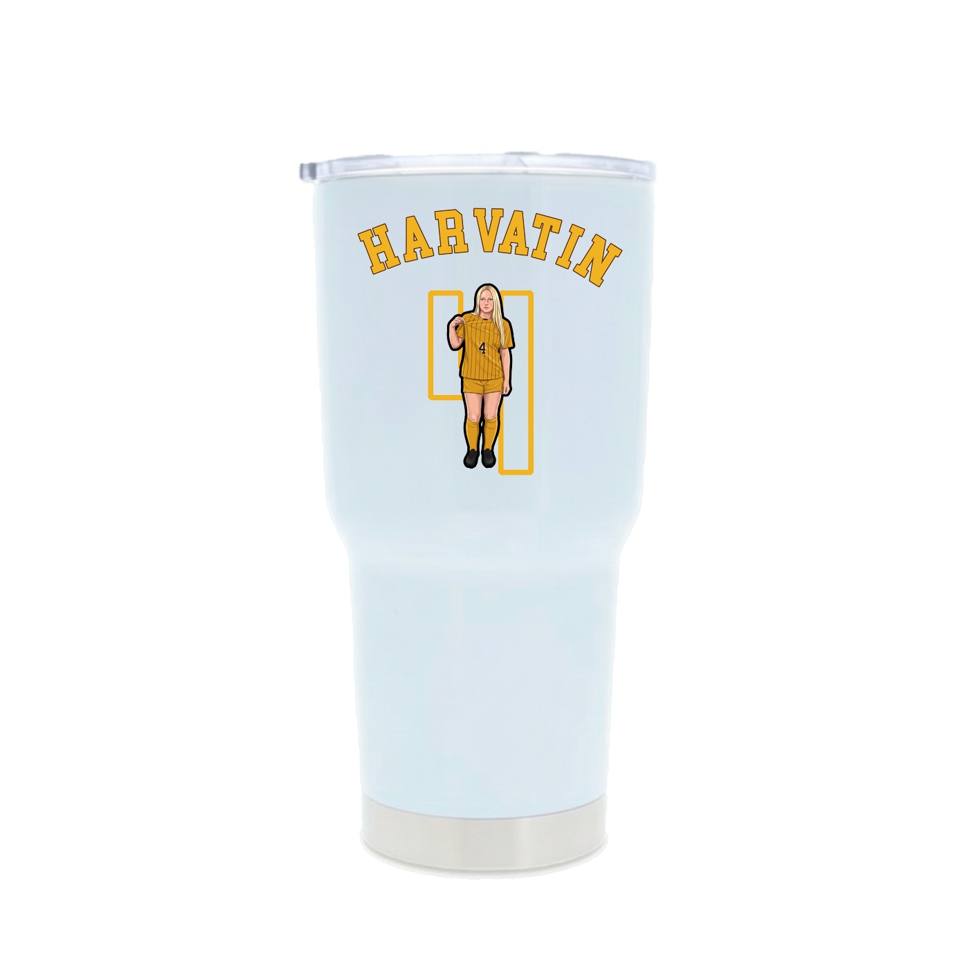 30oz Stainless Steel Tumbler — Shirsey Arch in White
