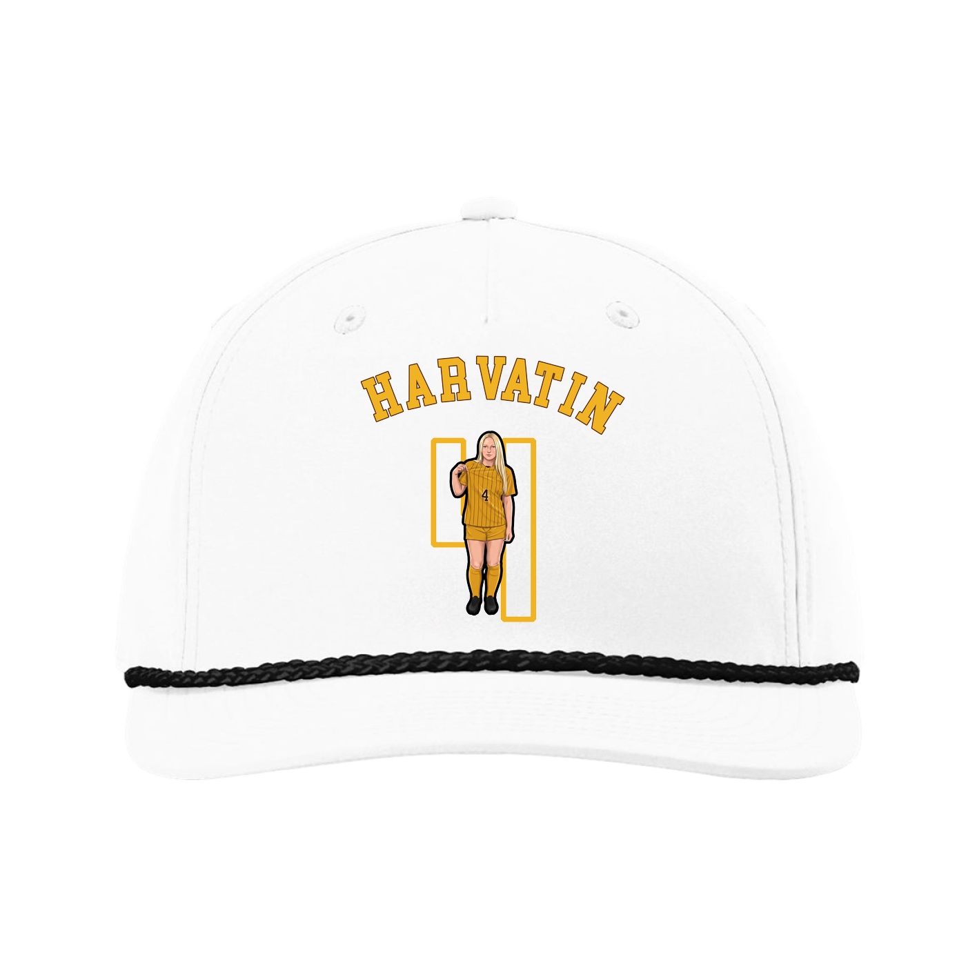 Five-Panel Classic Rope Cap — Shirsey Arch in White