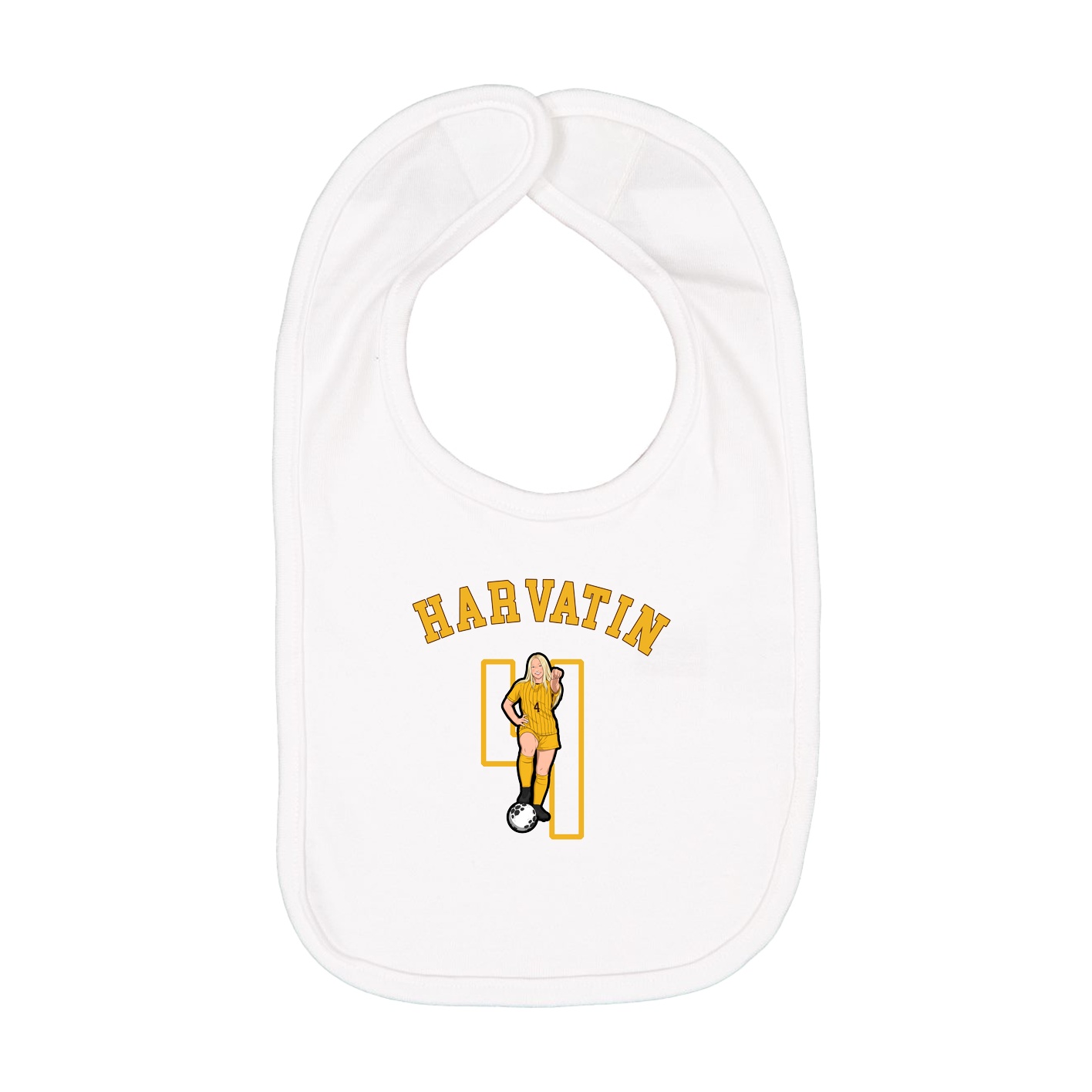 Infant Bib — Shirsey Arch in White