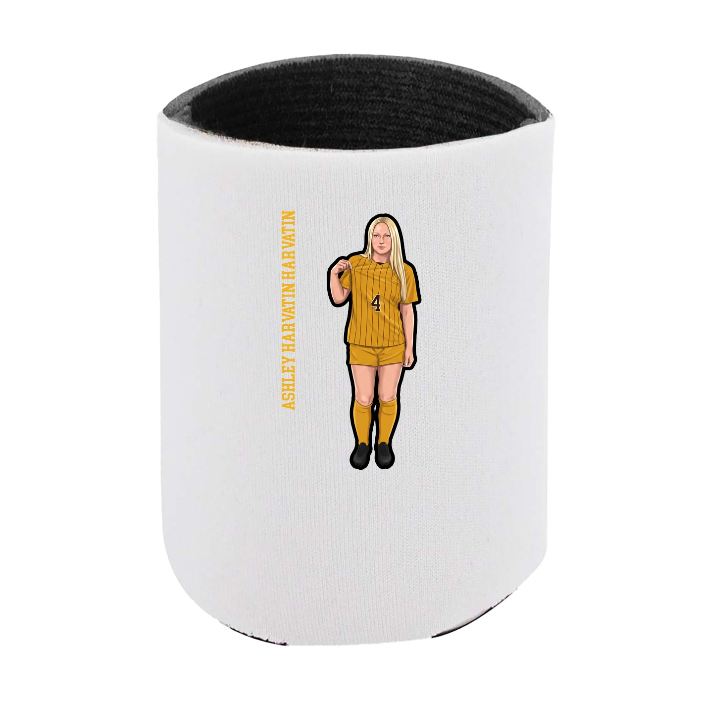 Can Holder — Name Vertical in White