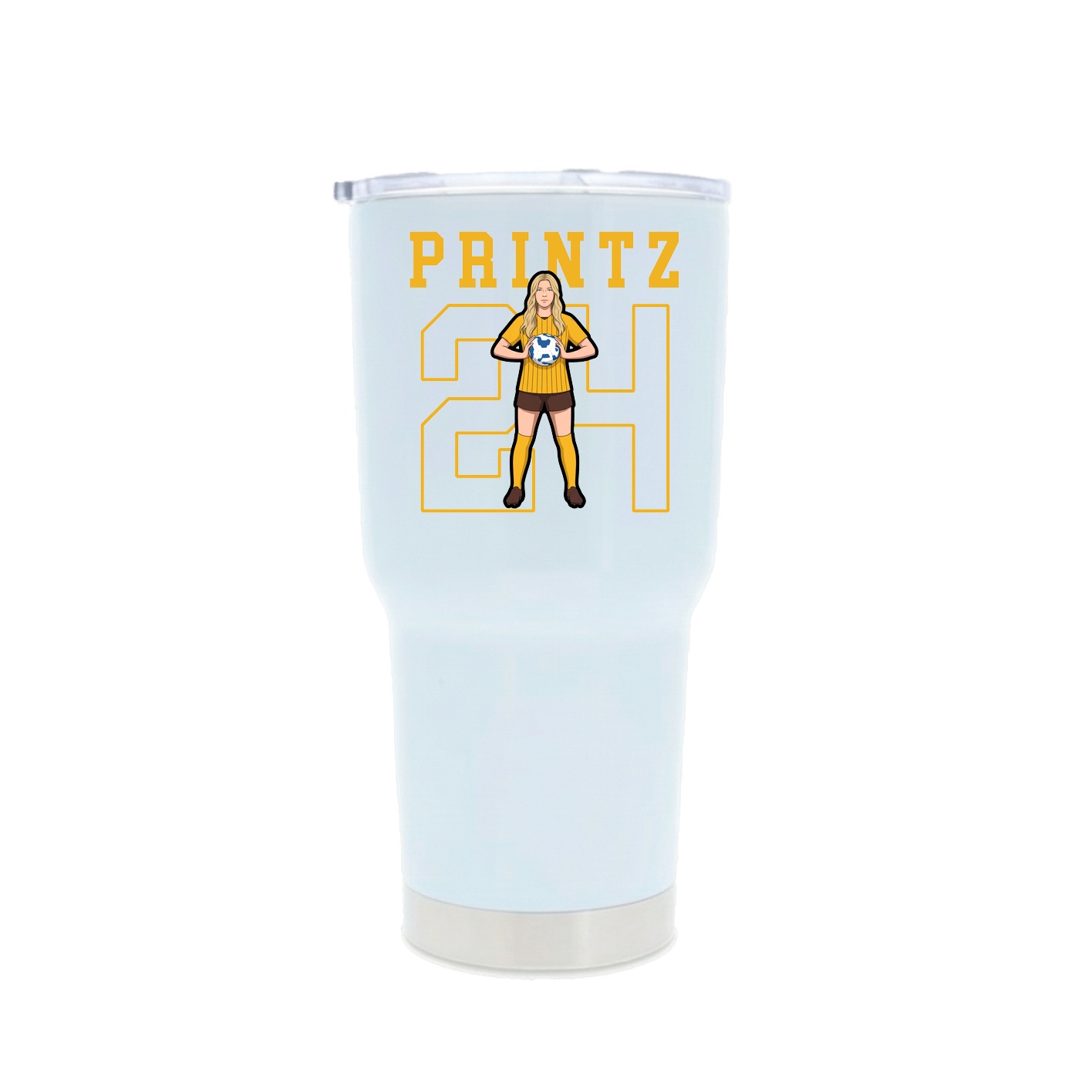 30oz Stainless Steel Tumbler — Shirsey in White
