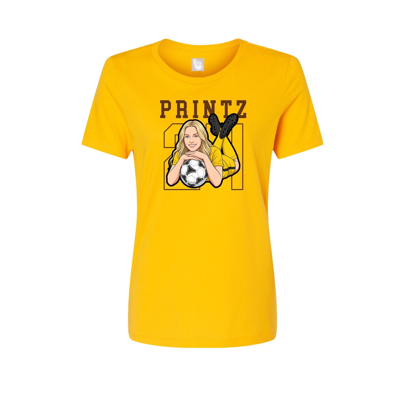 Fitted Women's Tee — Shirsey in Gold