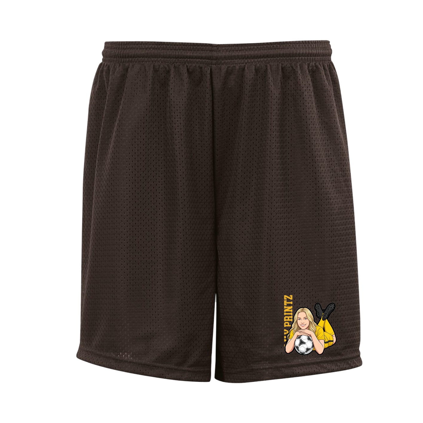 Shorts — Name Vertical in Brown
