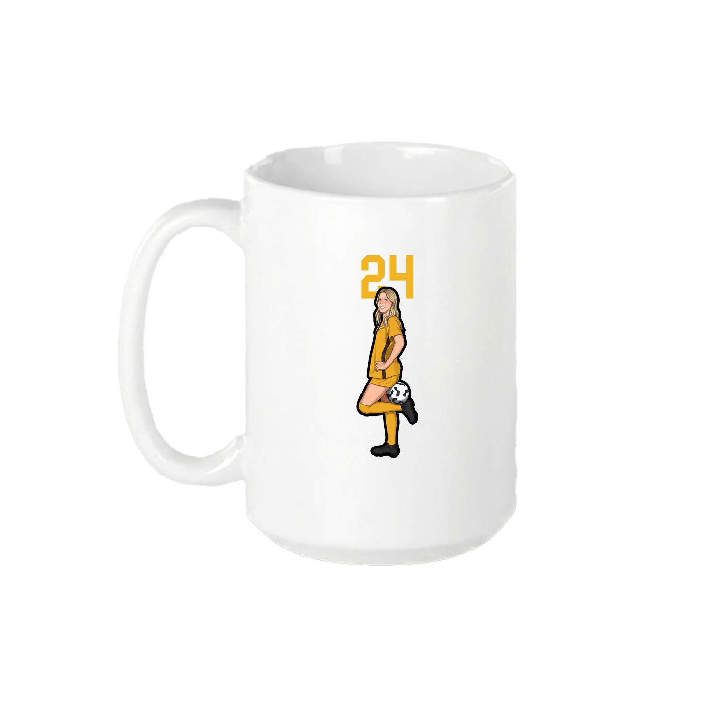 15oz Coffee Mug — Number Top in White