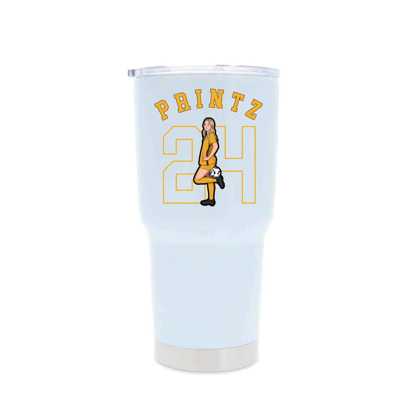 30oz Stainless Steel Tumbler — Shirsey Arch in White