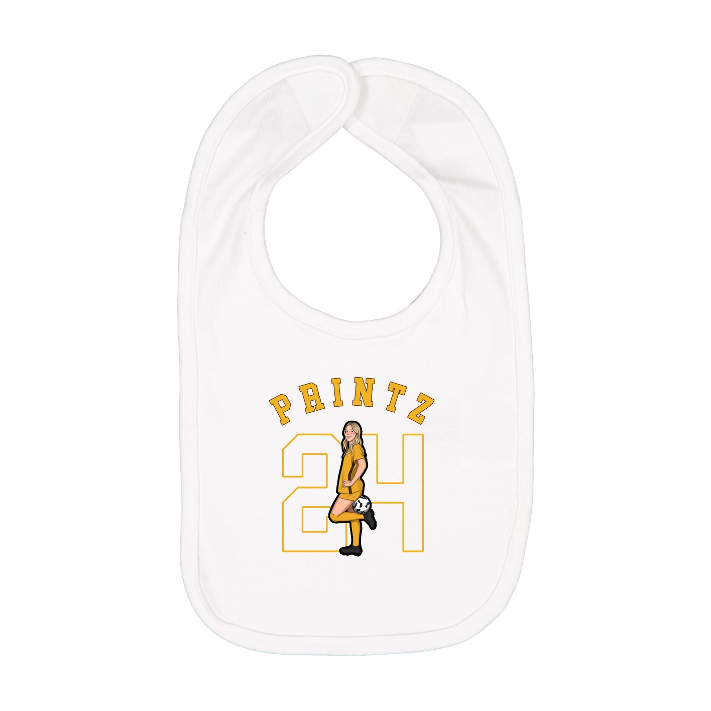 Infant Bib — Shirsey Arch in White
