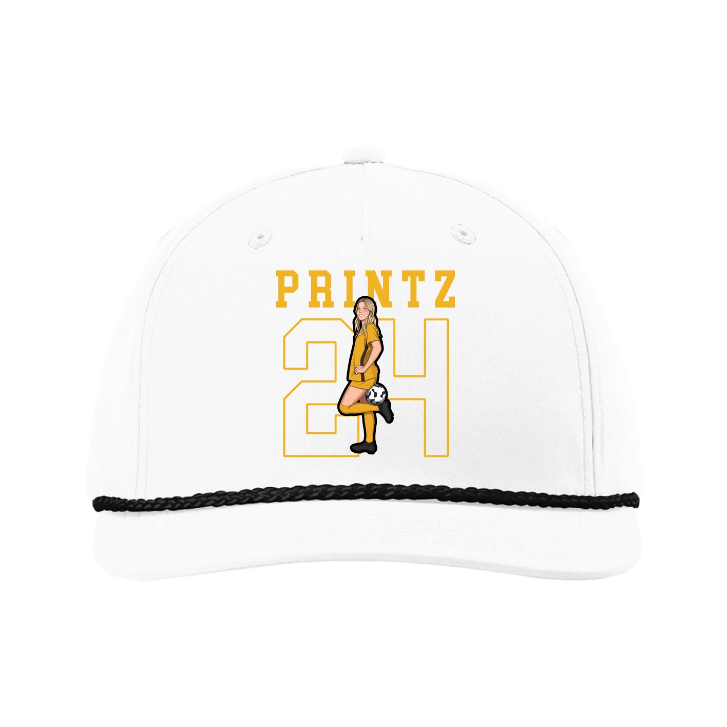 Five-Panel Classic Rope Cap — Shirsey in White