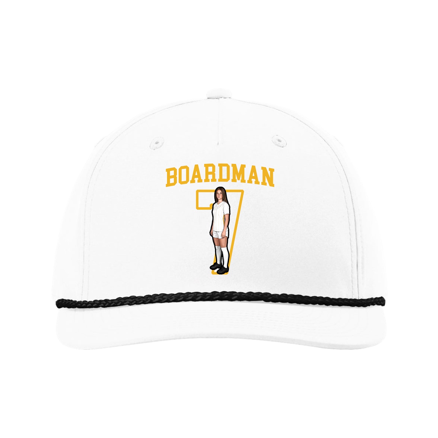 Five-Panel Classic Rope Cap — Shirsey in White