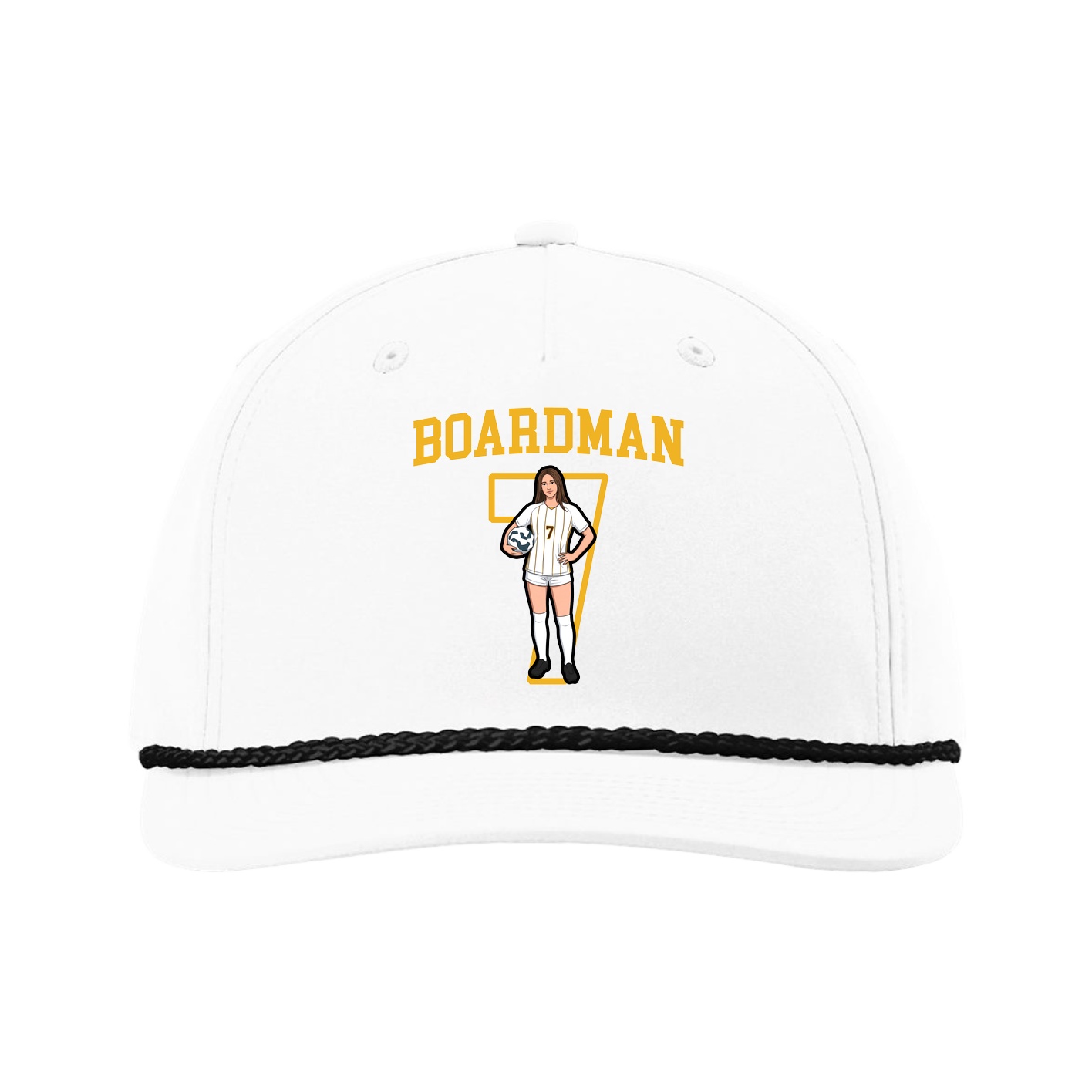 Five-Panel Classic Rope Cap — Shirsey in White