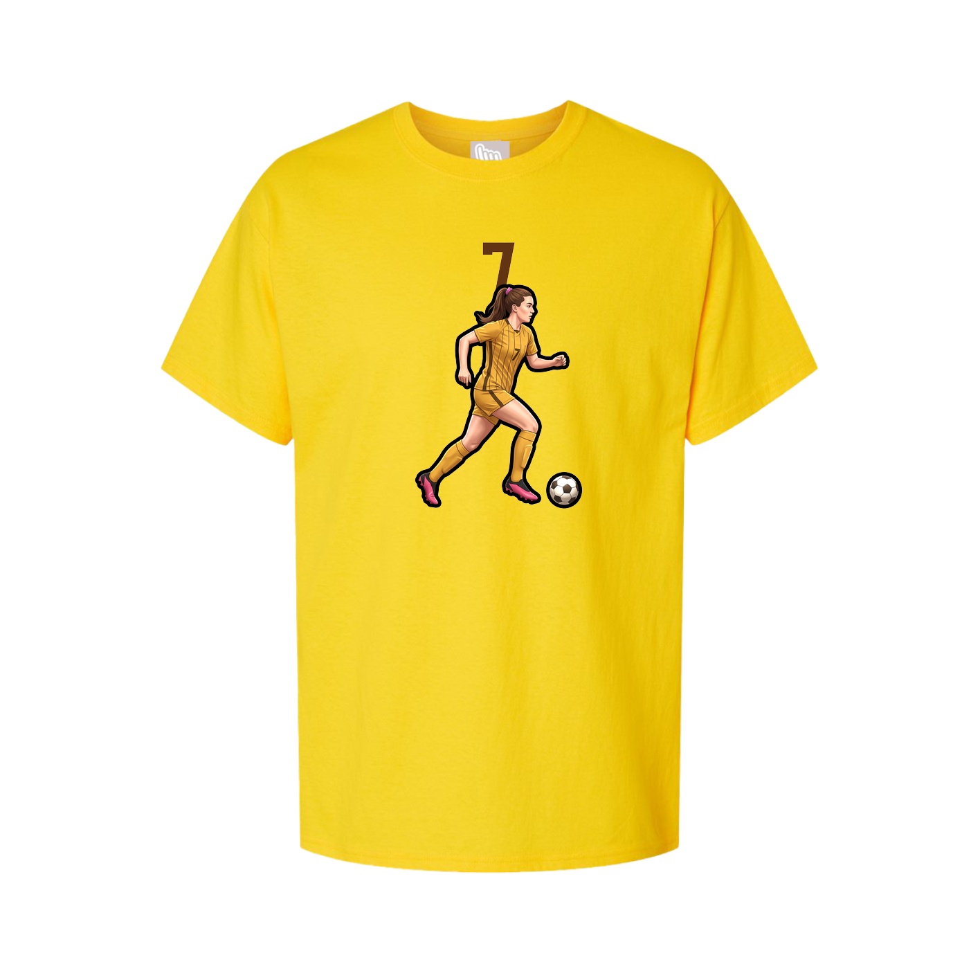 Youth Tee — Number Top in Gold