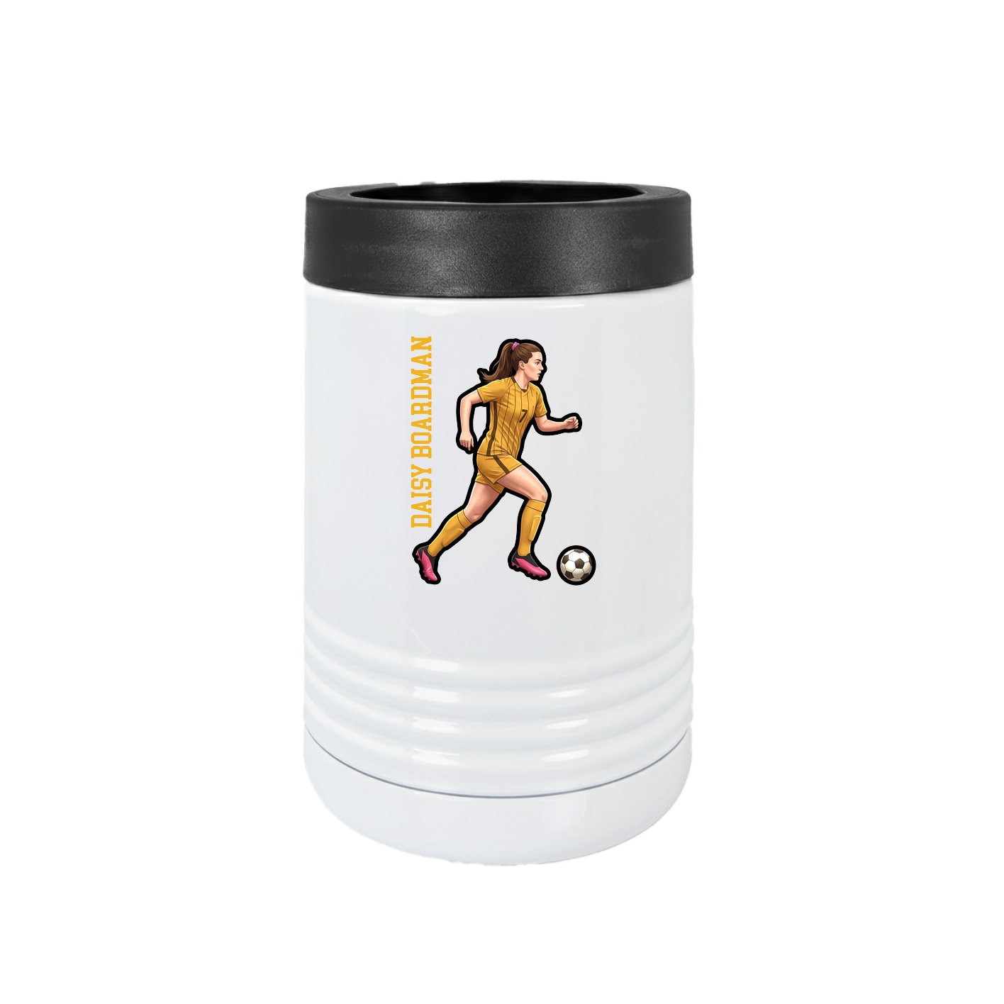 Beverage Holder — Name Vertical in White