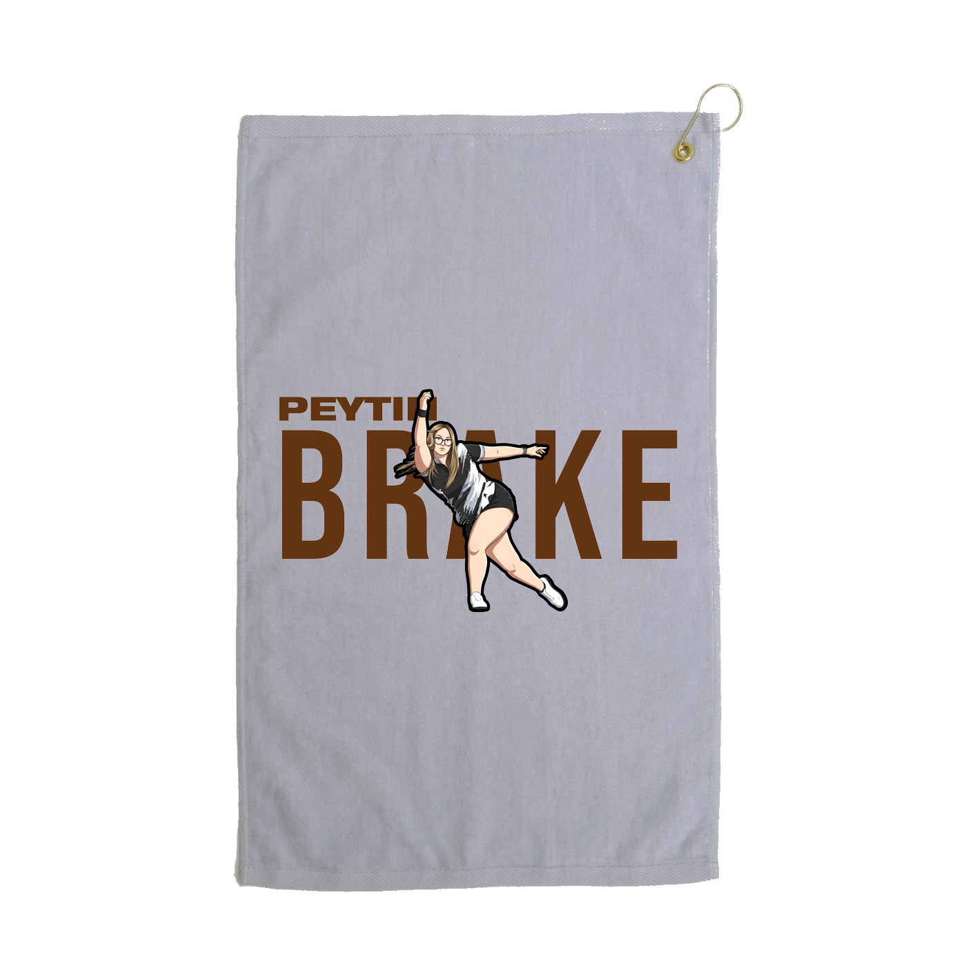 Golf Towel — Player Name in Grey