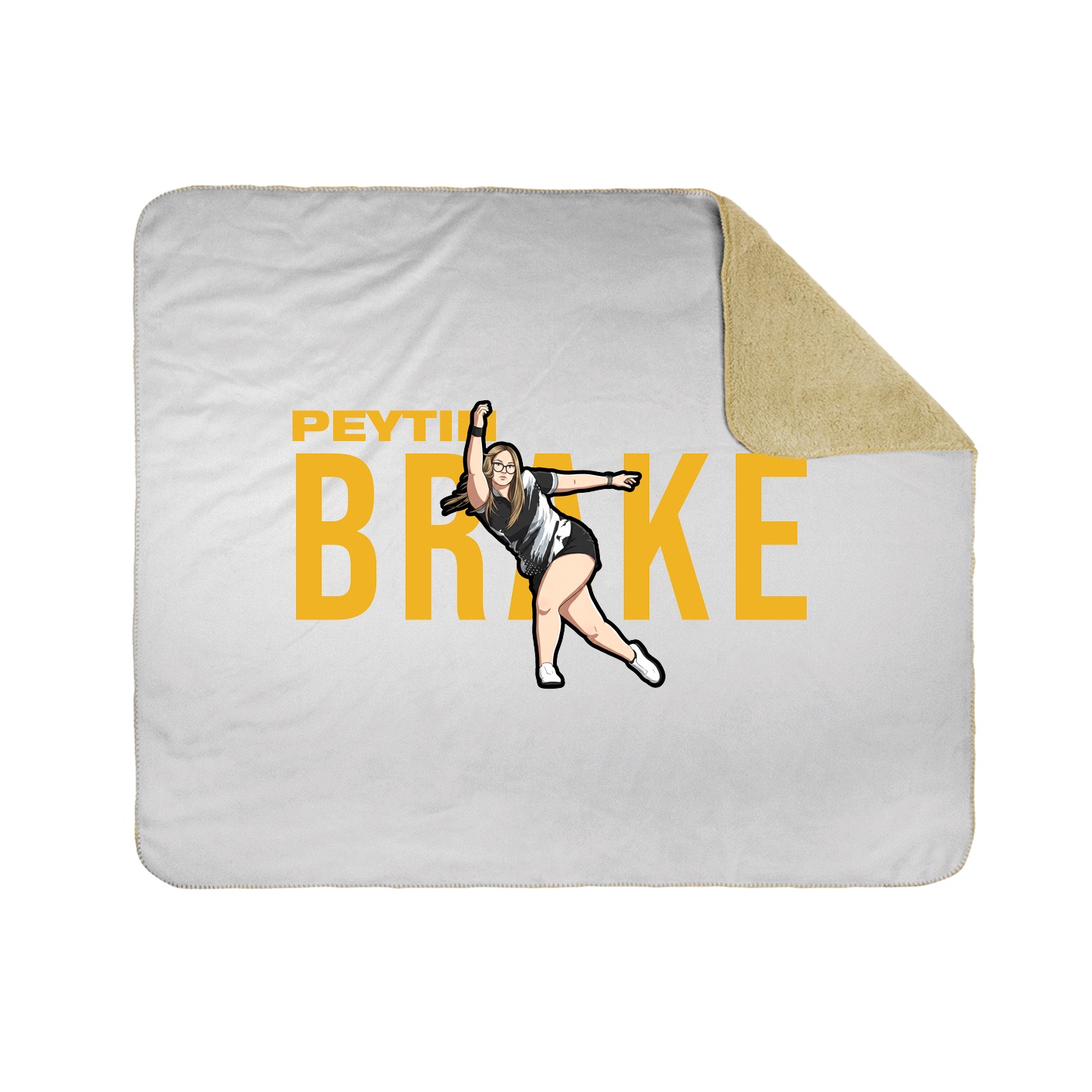 Throw Blanket — Player Name in White