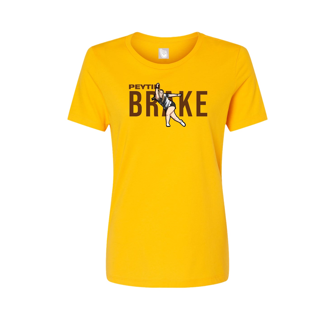 Fitted Women's Tee — Player Name in Gold