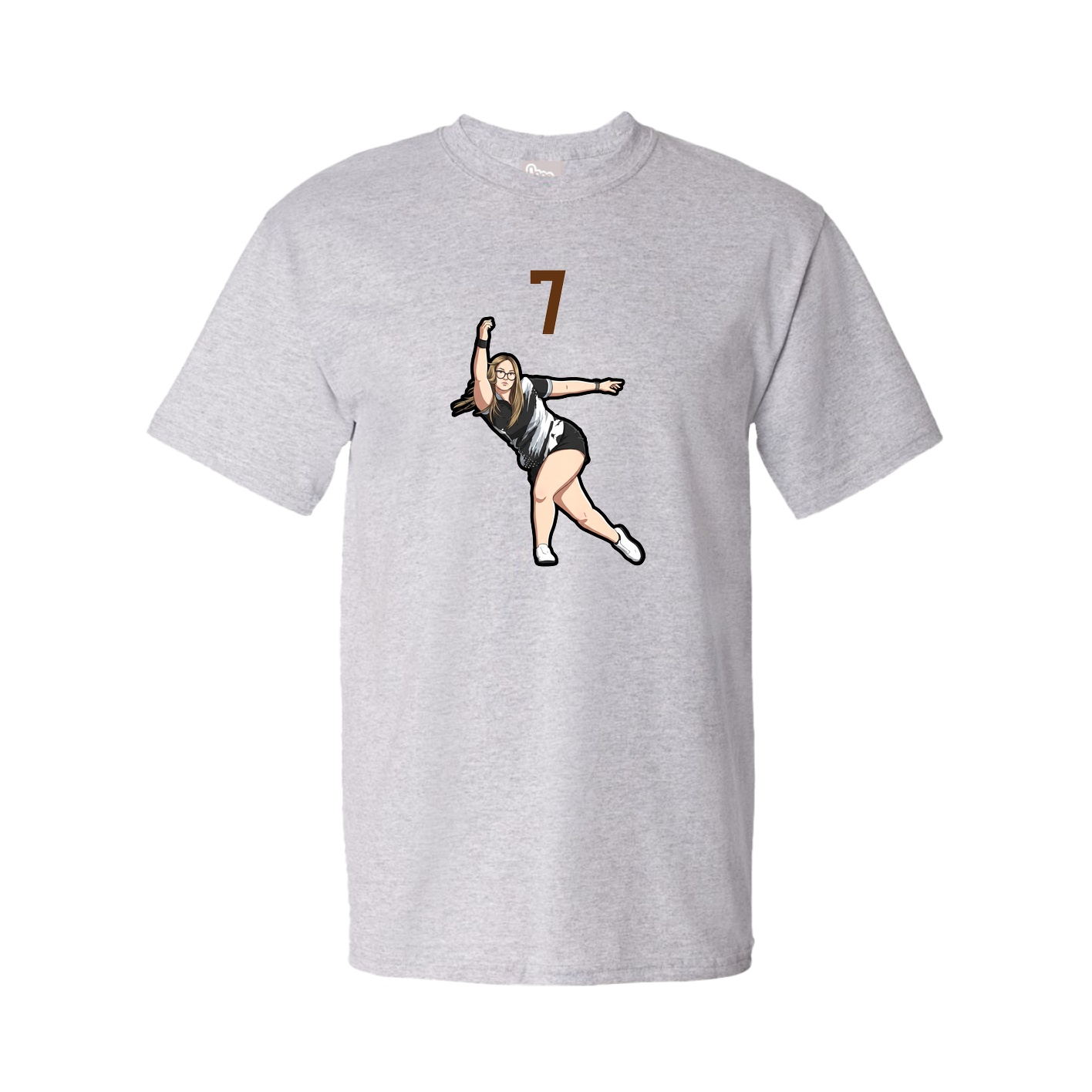 Youth Tee — Number Top in Grey
