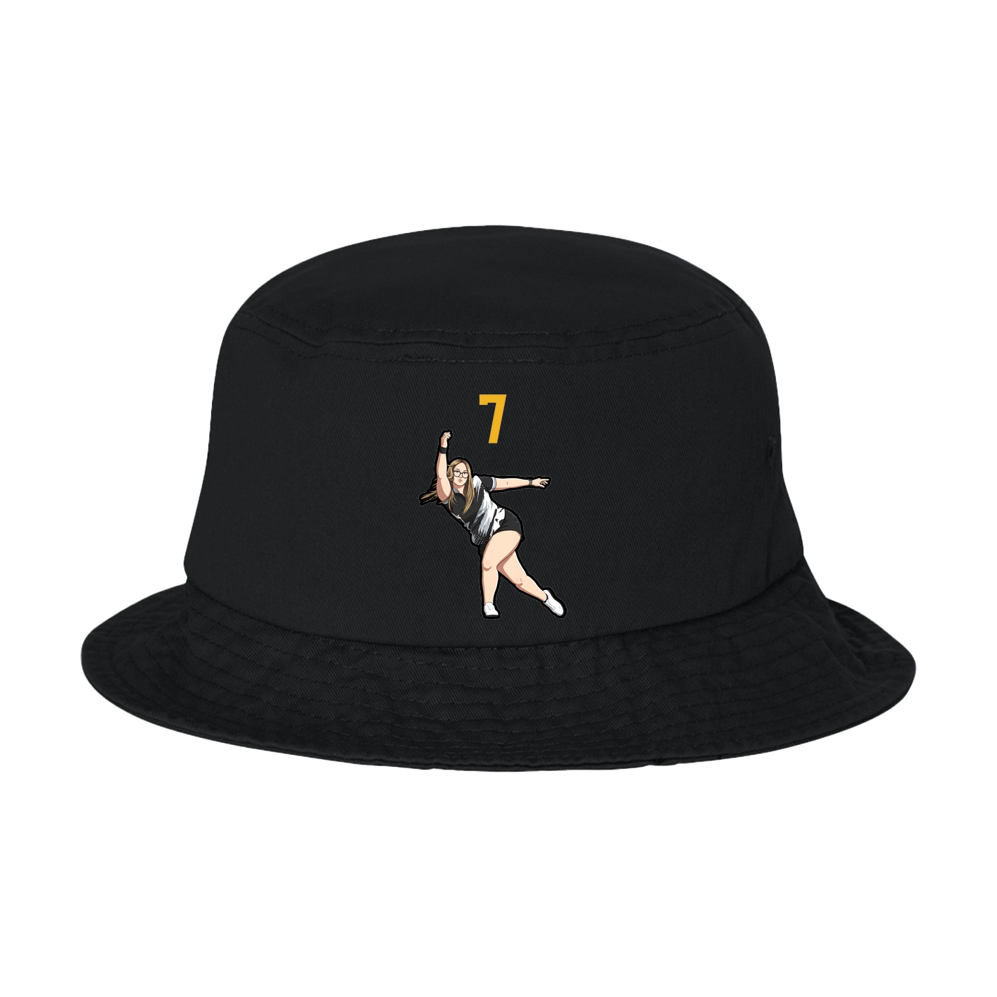 Bucket Cap — Number Top in Black