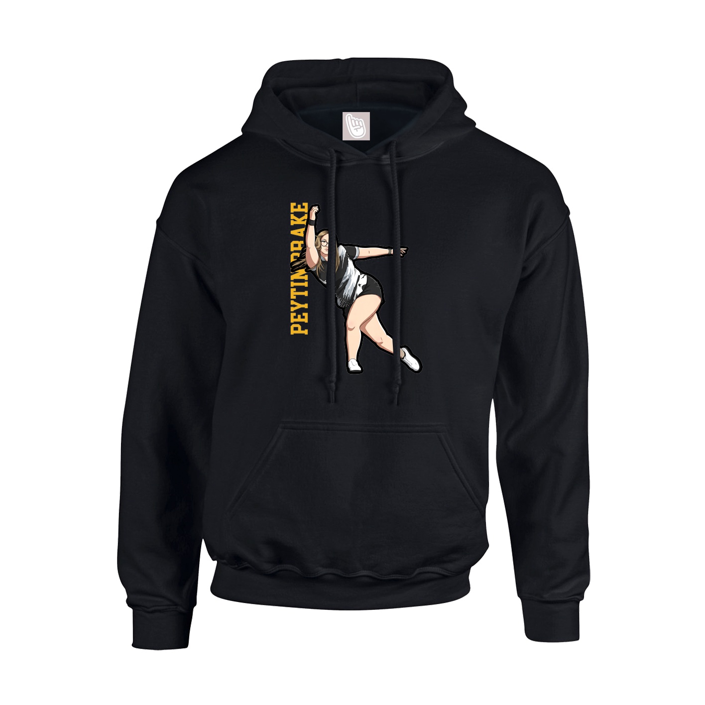Hoodie — Name Vertical in Black