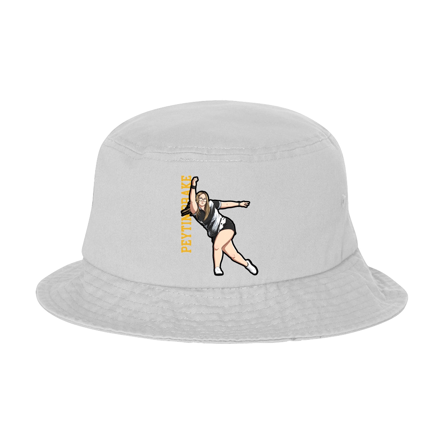 Bucket Cap — Name Vertical in White