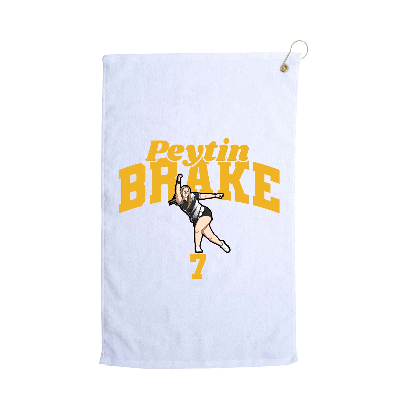 Golf Towel — Signature Arch in White