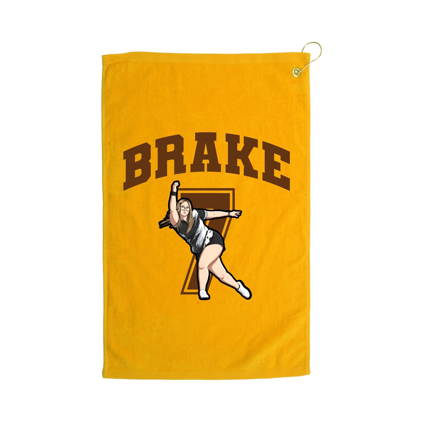 Golf Towel — Number in Gold
