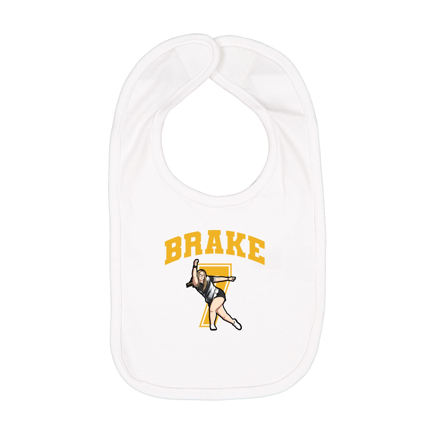 Infant Bib — Number in White