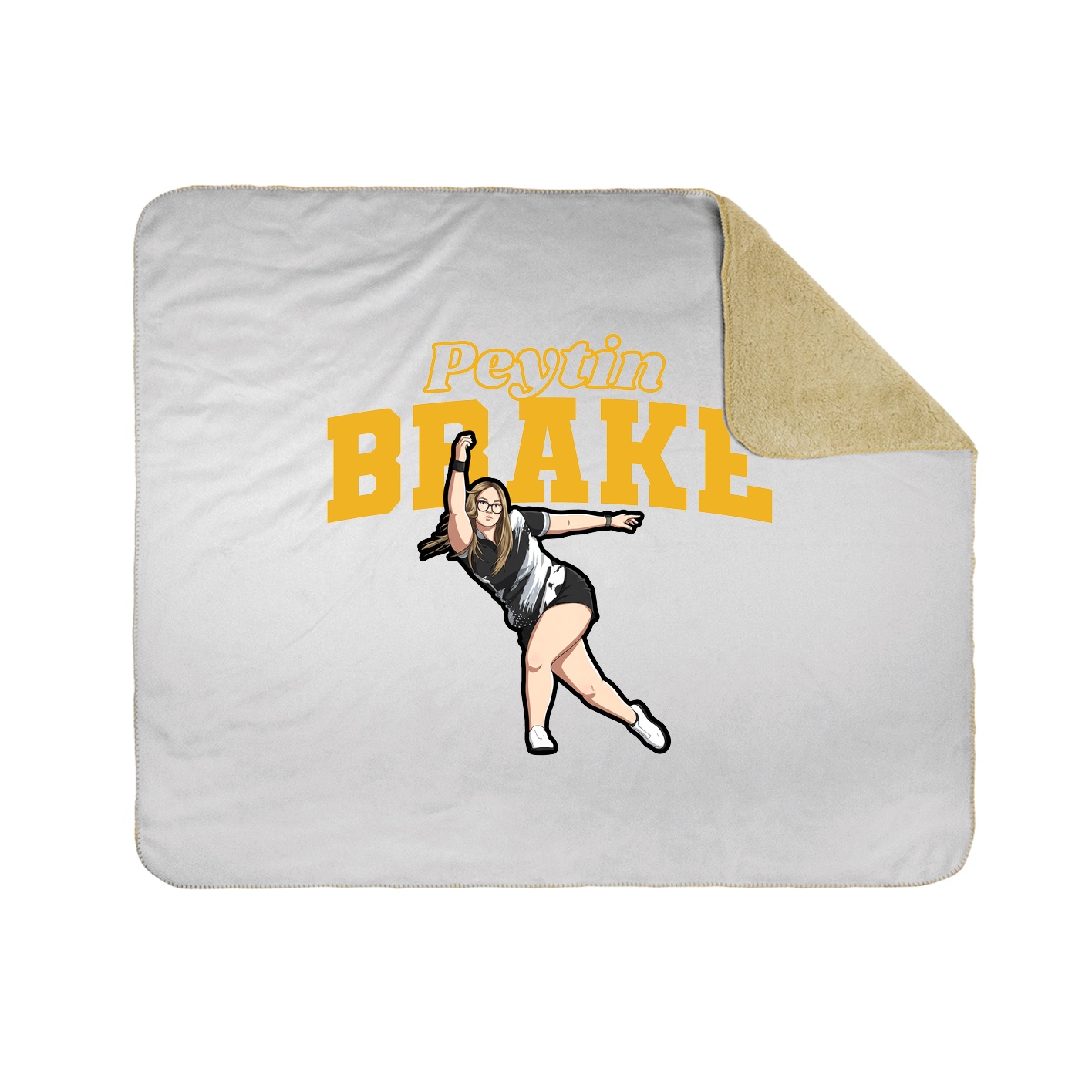 Throw Blanket — Name Arch in White