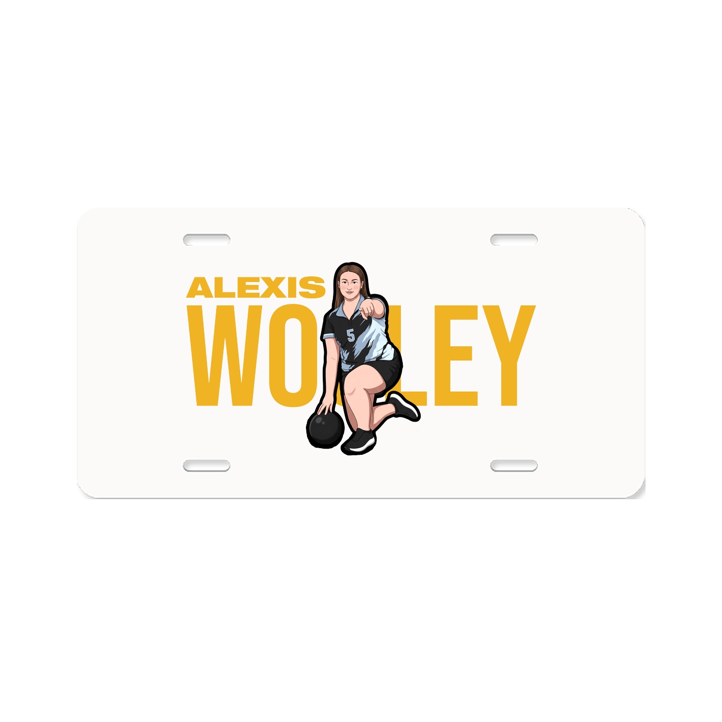 License Plate — Player Name in Classic