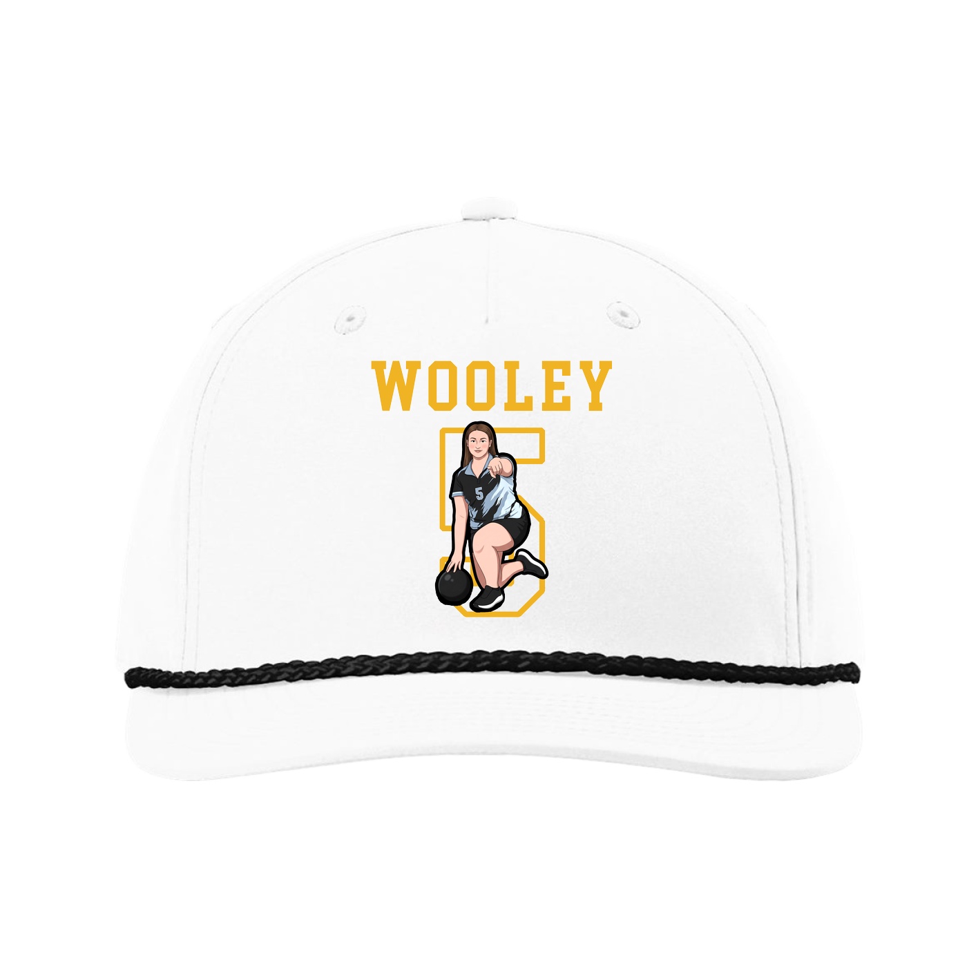 Five-Panel Classic Rope Cap — Shirsey in White