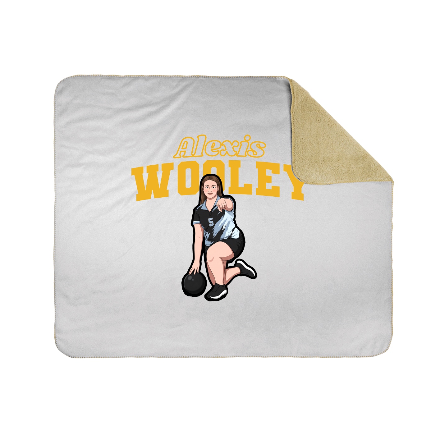Throw Blanket — Name Arch in White