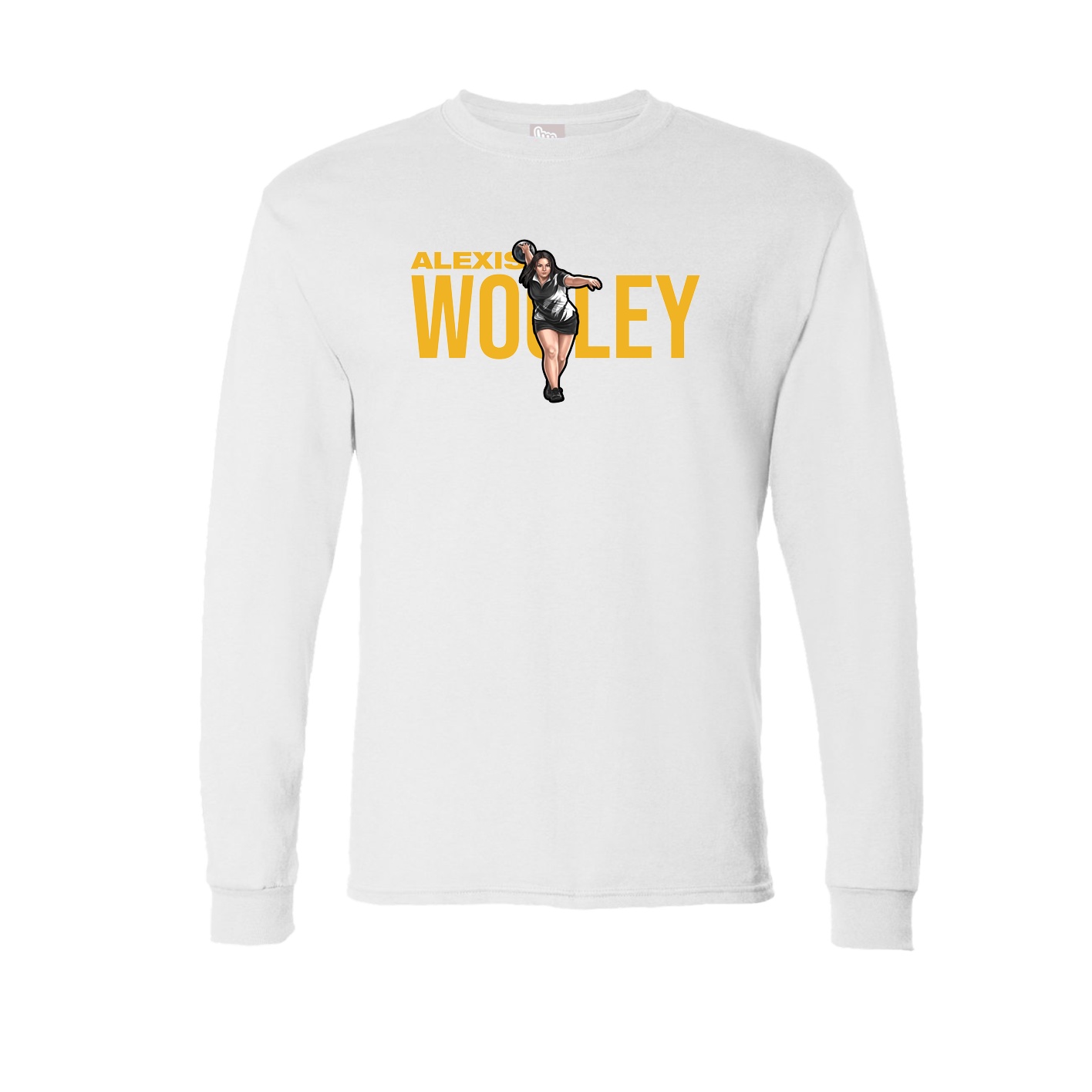 Long Sleeve Tee — Player Name in White