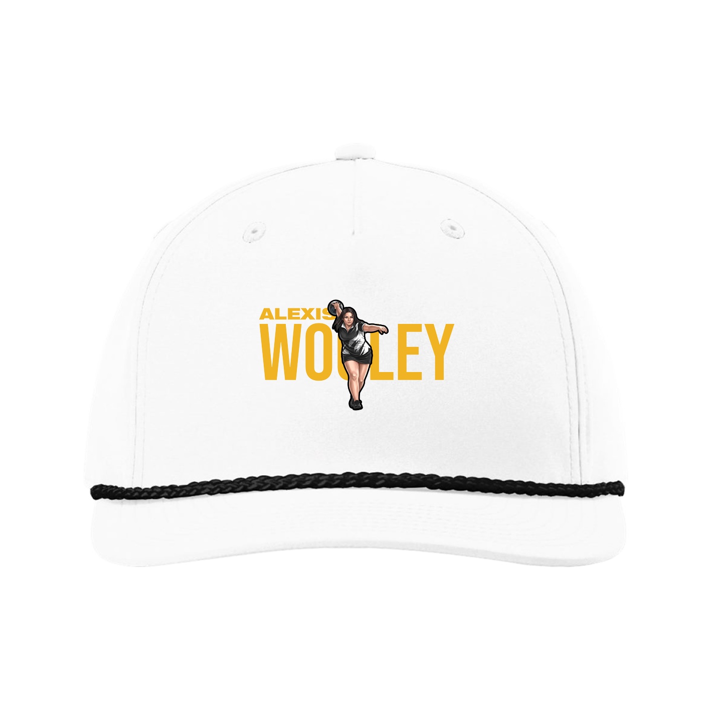 Five-Panel Classic Rope Cap — Player Name in White