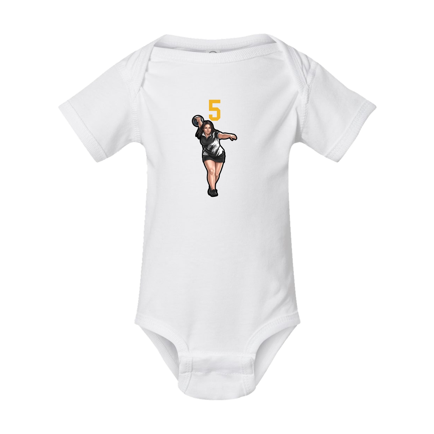 Baby Onesie — Number Top in White